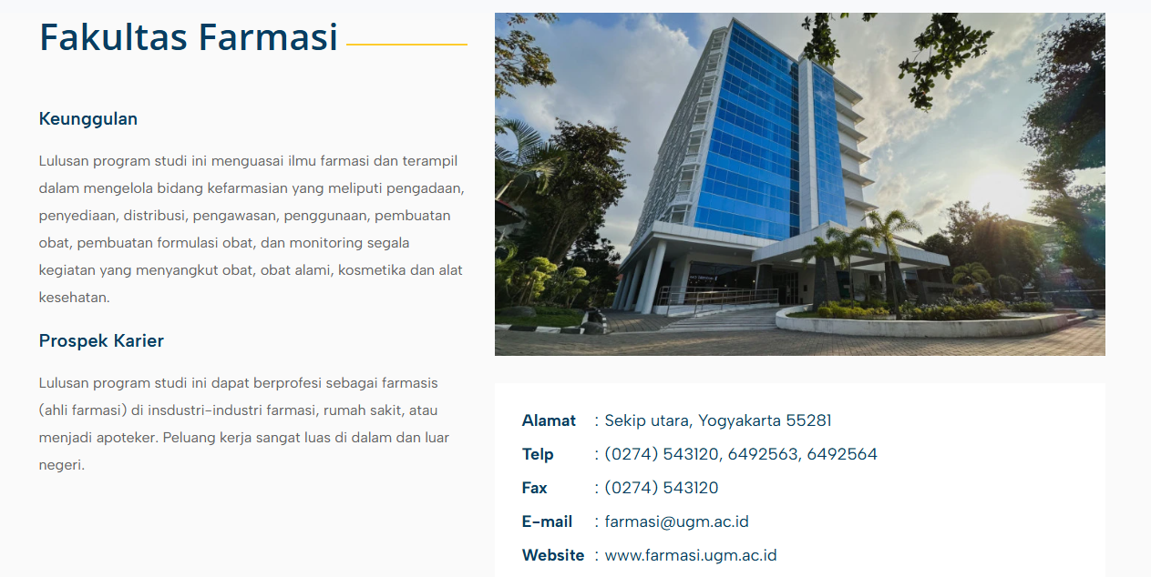Gedung Fakultas Farmasi UGM