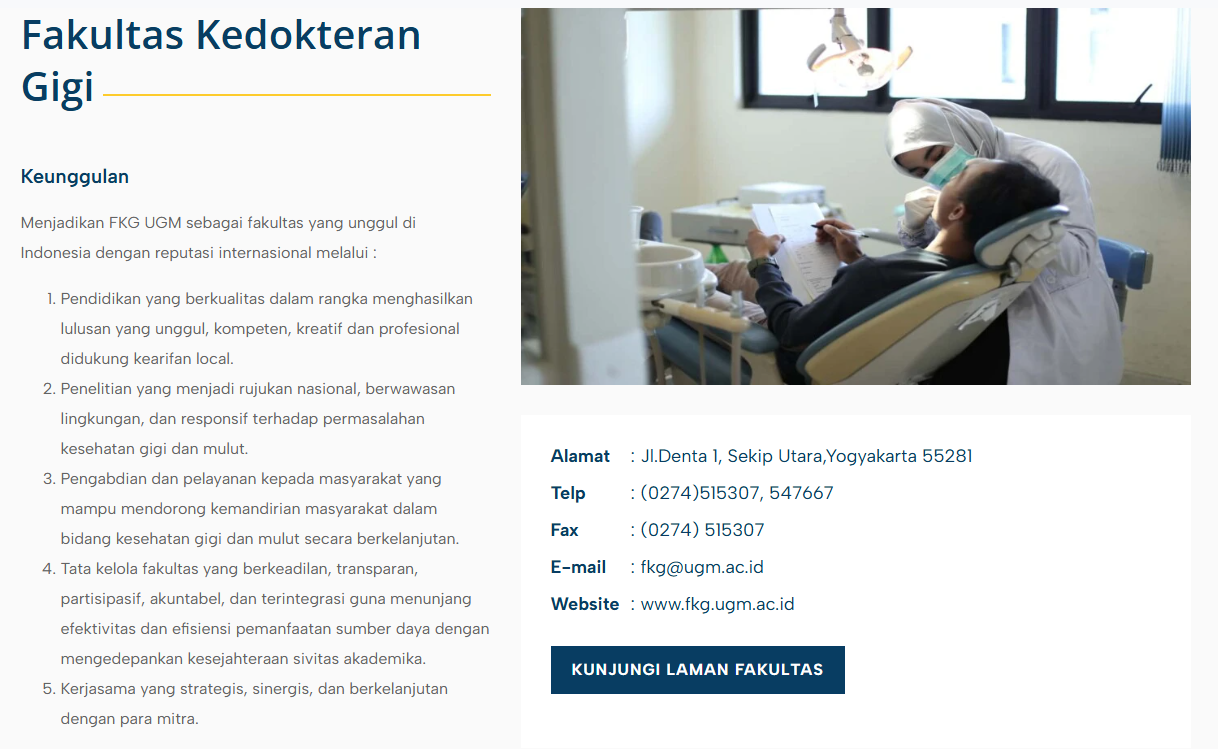 Mahasiswa Fakultas Kedokteran Gigi UGM berpraktik
