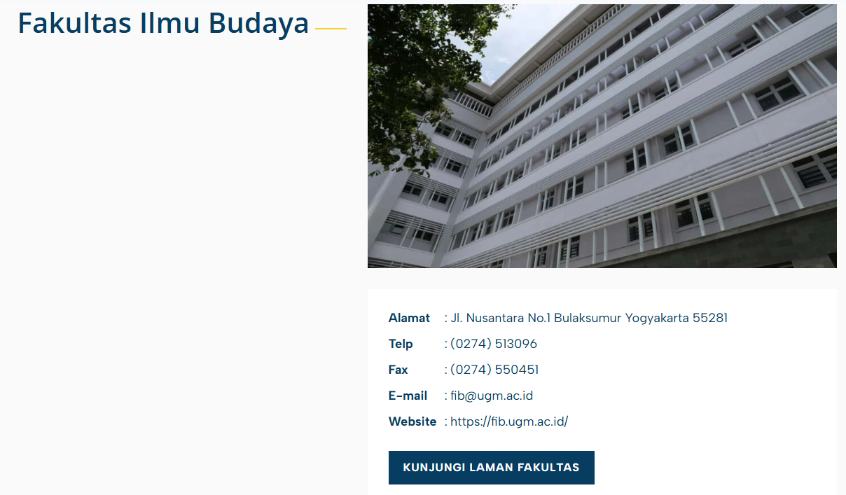Gedung Fakultas Ilmu Budaya UGM